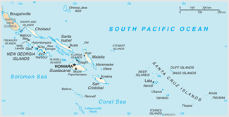 Map of Solomon Islands