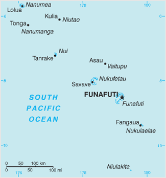 Map of Tuvalu
